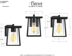 * Outdoor Lighting|Flash Sale Patriot Lighting® Binnie Black Outdoor Wall Light