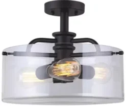 * Indoor Lighting|Flash Sale Patriot Lighting® Samuel Bronze 3-Light Semi-Flush Mount Ceiling Light