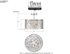 * Indoor Lighting|Hot Sale Patriot Lighting® Elegant Home Braylen Chrome 5-Light Semi-Flush Mount Ceiling Light