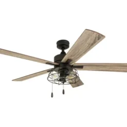 * Ceiling Fans|Hot Sale Patriot Lighting™ Miller Station 52″ Matte Black Industrial Indoor Led Ceiling Fan