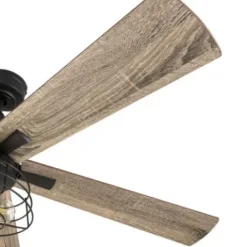 * Ceiling Fans|Hot Sale Patriot Lighting™ Miller Station 52″ Matte Black Industrial Indoor Led Ceiling Fan