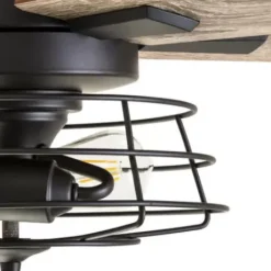 * Ceiling Fans|Hot Sale Patriot Lighting™ Miller Station 52″ Matte Black Industrial Indoor Led Ceiling Fan