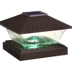 * Outdoor Lighting|Hot Sale Patriot Lighting® Solar Integrated Led Rhame Bronze Post Cap Landscape Light – 2 Pack