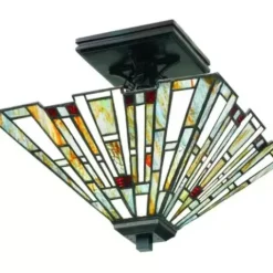 * Indoor Lighting|Hot Sale Patriot Lighting Elegant Home Patriot Lighting® Elegant Home Trysta Bronze 2-Light Semi-Flush Mount Ceiling Light
