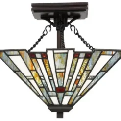 * Indoor Lighting|Hot Sale Patriot Lighting Elegant Home Patriot Lighting® Elegant Home Trysta Bronze 2-Light Semi-Flush Mount Ceiling Light