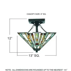 * Indoor Lighting|Hot Sale Patriot Lighting Elegant Home Patriot Lighting® Elegant Home Trysta Bronze 2-Light Semi-Flush Mount Ceiling Light