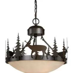 * Indoor Lighting|Hot Sale Patriot Lighting® Bryce Burnished Bronze 3-Light Pendant/Semi-Flush Mount Ceiling Light