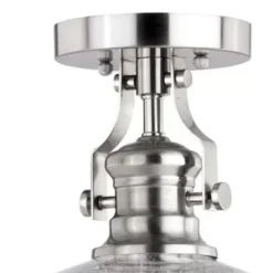 * Indoor Lighting|Hot Sale Patriot Lighting® Beloit Satin Nickel Semi-Flush Mount Ceiling Light