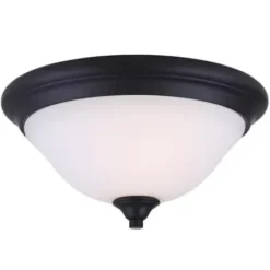 * Indoor Lighting|Hot Sale Patriot Lighting® Dee Rubbed Antique Bronze 2-Light Flush Mount Ceiling Light