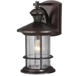 * Outdoor Lighting|Hot Sale Patriot Lighting® Tree House Dualux Oil-Rubbed Bronze Motion Sensor Outdoor Security Wall Light
