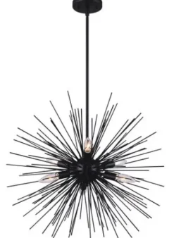 * Indoor Lighting|Hot Sale Patriot Lighting® Kelton Matte Black 6-Light Pendant