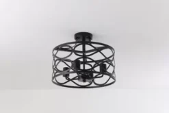 * Indoor Lighting|Hot Sale Patriot Lighting® Phinny Matte Black 4-Light Pendant/Semi-Flush Mount Ceiling Light