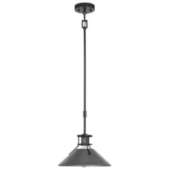 * Indoor Lighting|New Patriot Lighting® Ashtyn Matte Black & Charcoal Patina 1-Light Mini Pendant
