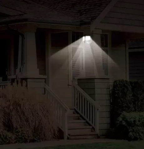 * Outdoor Lighting|New Patriot Lighting® Bronze Led Dual Head Motion Sensor Outdoor Security Flood Light