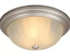 * Indoor Lighting|New Patriot Lighting® Cornwall Brushed Nickel 3-Light Flush Mount Ceiling Light
