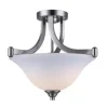 * Indoor Lighting|New Patriot Lighting® Dee Brushed Nickel 2-Light Semi-Flush Mount Ceiling Light