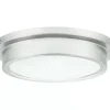 * Indoor Lighting|New Patriot Lighting® Devin Brushed Nickel Integrated Led Flush Mount Ceiling Light