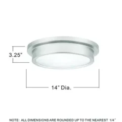 * Indoor Lighting|New Patriot Lighting® Devin Brushed Nickel Integrated Led Flush Mount Ceiling Light