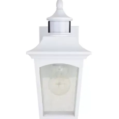 * Outdoor Lighting|New Patriot Lighting® Dualux Eloise Ii White Motion Sensor Outdoor Security Wall Light