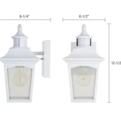 * Outdoor Lighting|New Patriot Lighting® Dualux Eloise Ii White Motion Sensor Outdoor Security Wall Light