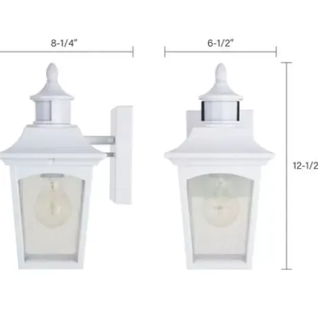 * Outdoor Lighting|New Patriot Lighting® Dualux Eloise Ii White Motion Sensor Outdoor Security Wall Light