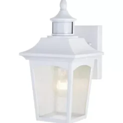* Outdoor Lighting|New Patriot Lighting® Dualux Eloise Ii White Motion Sensor Outdoor Security Wall Light