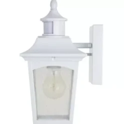 * Outdoor Lighting|New Patriot Lighting® Dualux Eloise Ii White Motion Sensor Outdoor Security Wall Light