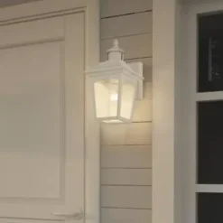 * Outdoor Lighting|New Patriot Lighting® Dualux Eloise Ii White Motion Sensor Outdoor Security Wall Light