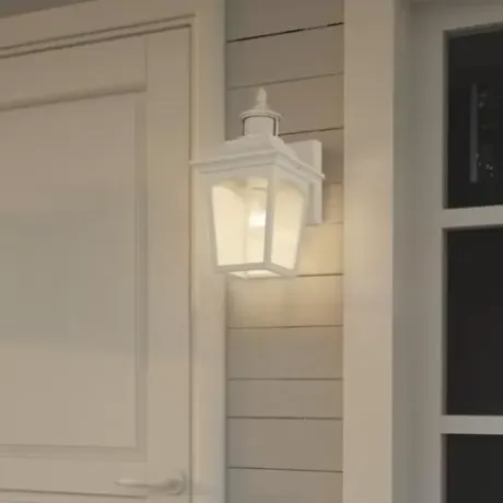 * Outdoor Lighting|New Patriot Lighting® Dualux Eloise Ii White Motion Sensor Outdoor Security Wall Light