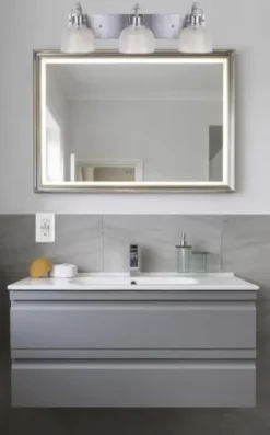 * Indoor Lighting|New Patriot Lighting® Dynasty Brushed Nickel 3-Light Vanity Light