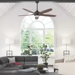 * Ceiling Fans|New Patriot Lighting® Elegant Home Hubbard 62″ Bronze Indoor Led Ceiling Fan