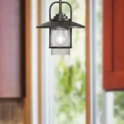 * Indoor Lighting|New Patriot Lighting® Elegant Home Miner Bronze 1-Light Mini Pendant
