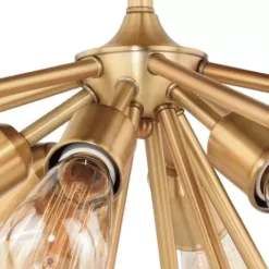 * Indoor Lighting|New Patriot Lighting® Estelle Nautral Brass 6 Light Semi-Flush Mount Ceiling Light