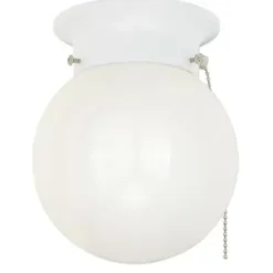 * Indoor Lighting|New Patriot Lighting® Globe White Integrated Led Flush Mount Ceiling Light