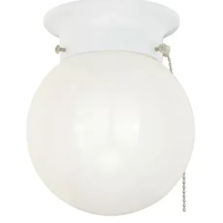 * Indoor Lighting|New Patriot Lighting® Globe White Integrated Led Flush Mount Ceiling Light