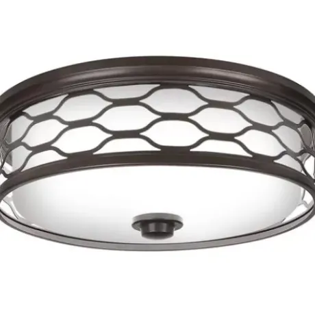 * Indoor Lighting|New Patriot Lighting® Haven Bronze Integrated Led Flush Mount Ceiling Light