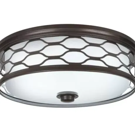 * Indoor Lighting|New Patriot Lighting® Haven Bronze Integrated Led Flush Mount Ceiling Light
