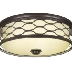 * Indoor Lighting|New Patriot Lighting® Haven Bronze Integrated Led Flush Mount Ceiling Light
