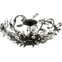 * Indoor Lighting|New Patriot Lighting® Jardin Bronze Semi-Flush Mount Ceiling Light