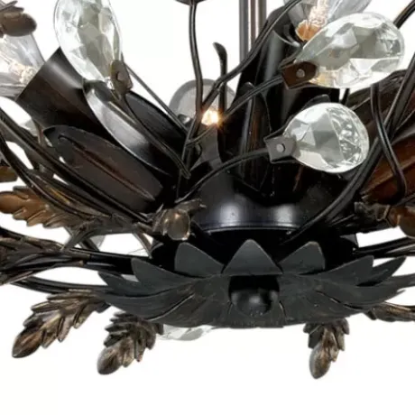 * Indoor Lighting|New Patriot Lighting® Jardin Bronze Semi-Flush Mount Ceiling Light