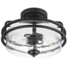* Indoor Lighting|New Patriot Lighting® Joska Matte Black 2-Light Semi-Flush Mount Ceiling Light