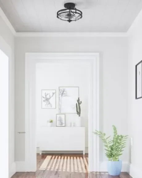 * Indoor Lighting|New Patriot Lighting® Joska Matte Black 2-Light Semi-Flush Mount Ceiling Light