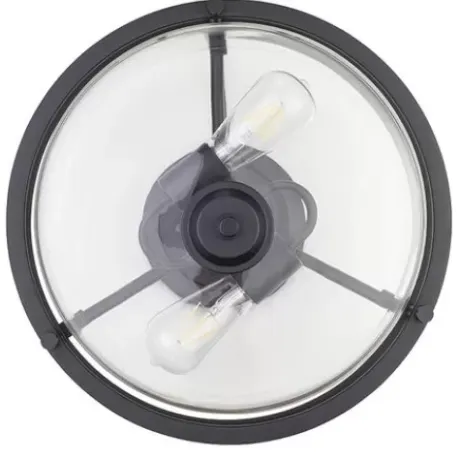 * Indoor Lighting|New Patriot Lighting® Joska Matte Black 2-Light Semi-Flush Mount Ceiling Light