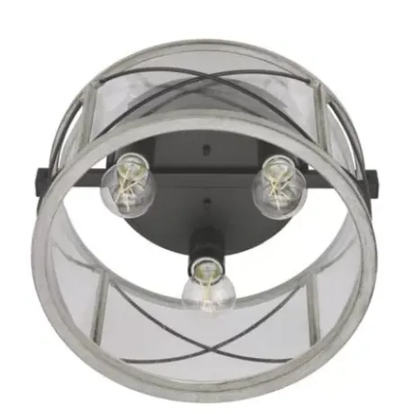 * Indoor Lighting|New Patriot Lighting® Lizzie Matte Black 3-Light Flush Mount Ceiling Light