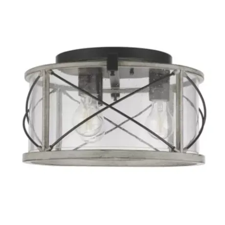 * Indoor Lighting|New Patriot Lighting® Lizzie Matte Black 3-Light Flush Mount Ceiling Light