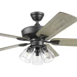 * Ceiling Fans|New Patriot Lighting™ Madeline 52″ Matte Black Indoor Led Ceiling Fan
