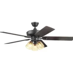 * Ceiling Fans|New Patriot Lighting™ Madeline 52″ Matte Black Indoor Led Ceiling Fan