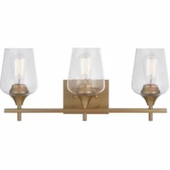 * Indoor Lighting|New Patriot Lighting® Malbec Satin Gold 3-Light Vanity Light