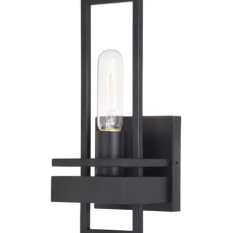 * Indoor Lighting|New Patriot Lighting® Marquis Matte Black 1 Light Wall Light