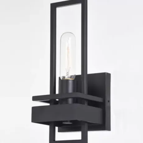 * Indoor Lighting|New Patriot Lighting® Marquis Matte Black 1 Light Wall Light